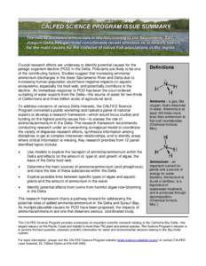 What is the role of ammonia-ammonium in the decline of the Delta and Suisun Bay ecosystem