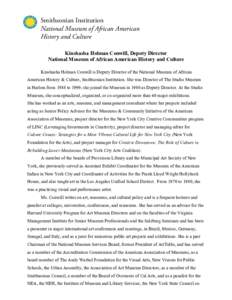 Native American culture / National Museum of African American History and Culture / Year of birth missing / American art / Modern painters / Washington /  D.C. / William T. Williams / Visual arts / National Mall / National Museum of the American Indian / Native American art