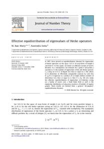 Effective equidistribution of eigenvalues of Hecke operators