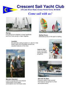 Yacht club / Sailing / Sailability Australia / Olympic sports / Sports / Crescent Sail Yacht Club