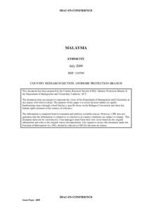 924 - Malaysia Ethnicity [Date: 4 August[removed]Published:  [removed]]