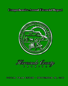 Comprehensive Annual Financial Report  Hernando County F  L
