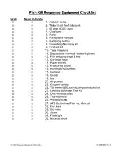 Microsoft Word[removed]Fish Kill Response Equipment Checklist.doc