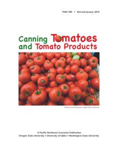 Canning Tomatoes and Tomato Products
