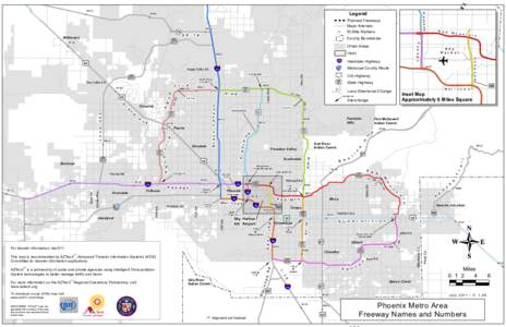 8 7  Planned Freeways Major Arterials 10-Mile Markers