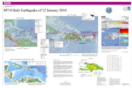 EARTHQUAKE SUMMARY MAP  U.S. DEPARTMENT OF THE INTERIOR U.S. GEOLOGICAL SURVEY  M7.0 Haiti Earthquake of 12 January 2010