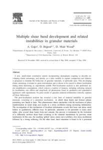 Solid mechanics / Deformation / Elasticity / Plasticity / Shear band / Strength of materials / Yield / Shearing / Elastic modulus / Mechanics / Physics / Materials science