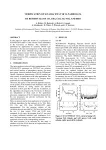 Verification of SCIAMACHY lv1b V6 nadir data