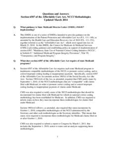 Medically Unlikely Edit / Health / National Correct Coding Initiative / United States Department of Health and Human Services / Medicaid / Healthcare Common Procedure Coding System / Government / United States / Medicare / Healthcare reform in the United States / Federal assistance in the United States / Presidency of Lyndon B. Johnson