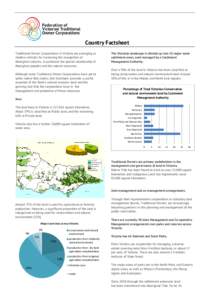 Country Factsheet Traditional Owner Corporations in Victoria are emerging as modern vehicles for increasing the recognition of Aboriginal cultures, in particular the special relationship of Aboriginal peoples and the nat