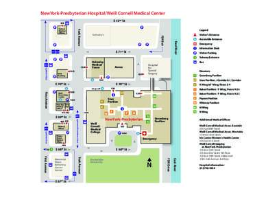 NewYork–Presbyterian Hospital / NewYork-Presbyterian Healthcare System / Weill Cornell Medical College of Cornell University / Hospital for Special Surgery / 72nd Street / Memorial Sloan–Kettering Cancer Center / Second Avenue Line / Franklin D. Roosevelt East River Drive / New York / Cornell University / Columbia University