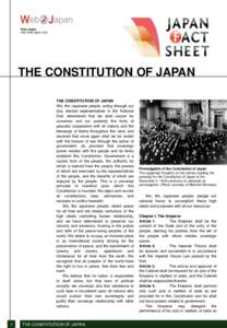 Web Japan http://web-japan.org/ THE CONSTITUTION OF JAPAN THE CONSTITUTION OF JAPAN We, the Japanese people, acting through our