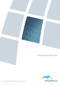 Annual Report[removed]Australia New Zealand Policing Advisory Agency Our Vision