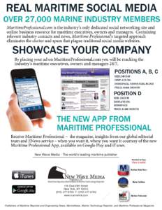 New Wave Media - The world’s leading maritime publisher Download our Apps iPhone & Android Maritime Global News