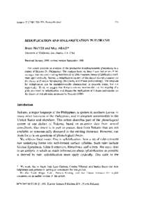 Historical linguistics / Phonotactics / Syllable / Reduplication / Languages of the United States / Ilokano language / Tiriyó language / Linguistics / Phonology / Language