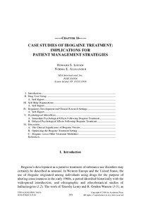 ——Chapter 16——  CASE STUDIES OF IBOGAINE TREATMENT: