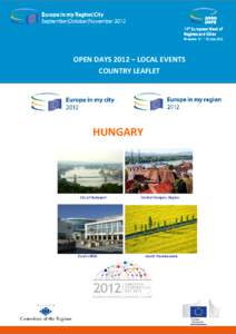OPEN DAYS 2012 – LOCAL EVENTS COUNTRY LEAFLET HUNGARY  City of Budapest