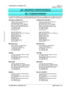 AIP-REPUBLICA DOMINICANA  GENEffective 15 DEC 11  GEN 1. REGLAMENTOS Y REQUISITOS NACIONALES