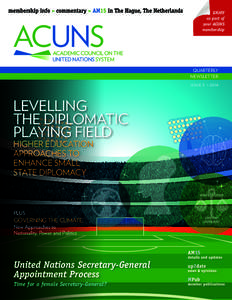 ENJOY as part of your ACUNS membership  QUARTERLY