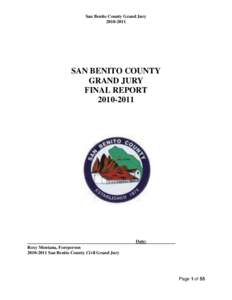 San Benito County Grand Jury[removed]SAN BENITO COUNTY GRAND JURY FINAL REPORT
