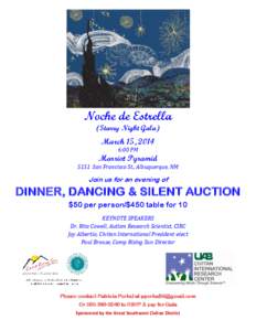 Noche de Estrella (Starry Night Gala) March 15, 2014 6:00 PM