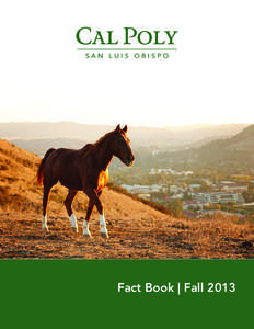 Fact Book | Fall 2013  Dear Faculty, Students, and Staff,