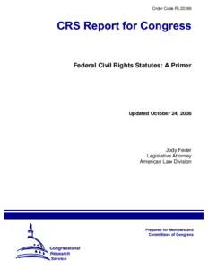 Federal Civil Rights Statutes: A Primer