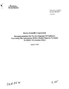 Boston Sclentrfic Corporation One Boston Scientific Place Natick MA[removed]I[removed]8000  Boston Scientific Corporation