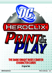THE DARK KNIGHT RISES STARTER CHARACTER CARDS Original Text ©2012 WizKids/NECA LLC.  TM & © 2012 DC Comics