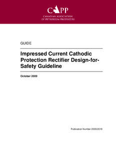 GUIDE  Impressed Current Cathodic Protection Rectifier Design-forSafety Guideline October 2009