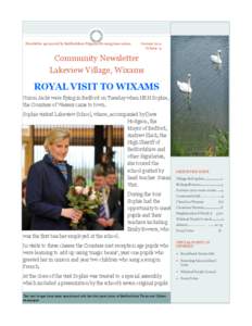 Newsletter sponsored by Bedfordshire Pilgrims Housing Association  January 2012 Volume 12  Community Newsletter