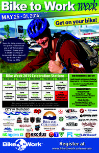 Enter for daily prizes and the grand prize draw at any or all “Celebration Stations”. Grand prize is a bike courtesy of Arrowsmith Bikes that will