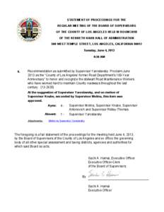 California / Zev Yaroslavsky / Los Angeles County Board of Supervisors / Board of Supervisors / Local government in the United States