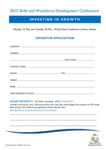 Microsoft Word - Conference Exhibitor Application Form 2