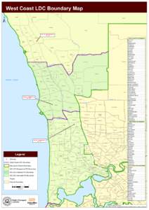 West Coast LDC Boundary Map YANCHEP ±  ALKIMOS