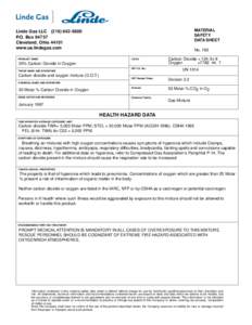 MATERIAL SAFETY DATA SHEET Linde Gas LLC