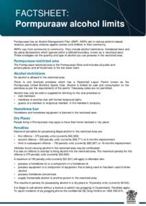 Factsheet: Pormpuraaw alcohol limits