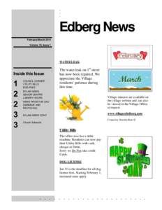 . . . Edberg News February/March 2014