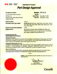 DOCUMENT NO. 3PMA-ENG11-022-ICA DHC-8 Rear Jet Pipe Trunnion Bracket PDA11-20 Instructions for Continued Airworthiness Issue 1