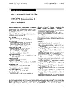 55 (3) • August 2006: 757–758  Marhold • IAPT/IOPB Chromosome Data 2 I O P B C O LU M N edited by Karol Marhold & Gonzalo Nieto Feliner