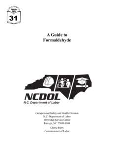 Industry Guide 31 A Guide to Formaldehyde