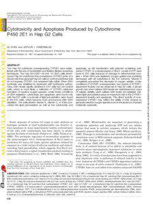 Cell biology / Gene delivery / Transfection / Hep G2 / Apoptosis / Cytotoxicity / CYP2E1 / Assay / Lipofectamine / Biology / Molecular biology / Cell lines