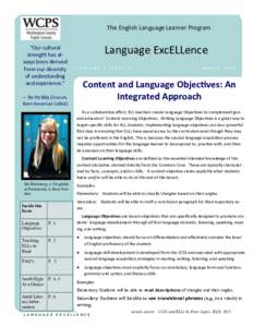 The English Language Learner Program  1 Language ExcELLence