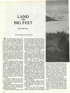 LAND OF BIG FEET By Peter Frey  PHOTOGRAPHS BY THE AUTHOR