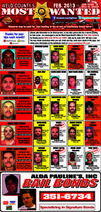 FEB[removed]JOHN COOKE WELD CO. SHERIFF  facebook.com/fugitives
