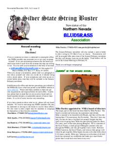 Novemeber/December 2010, Vol.1 issue 32 1 The Silver State String Buster Newsletter of the