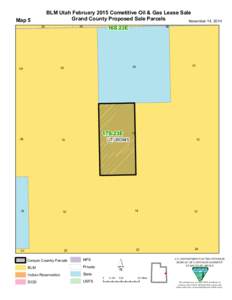 Map[removed]BLM Utah February 2015 Cometitive Oil & Gas Lease Sale Grand County Proposed Sale Parcels