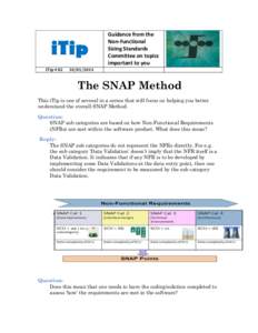 Validation / Non-functional requirement / NFR / Functional requirement / Snap / Software development process / Business / Technology / Software requirements / Science / Requirement