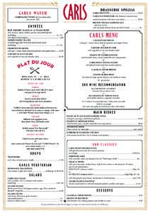 Carls Brasserie Kartenvorlage