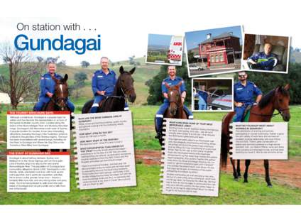 On station with[removed]Gundagai THE TOURIST BROCHURE SAYS: ‘Although a small town, Gundagai is a popular topic for